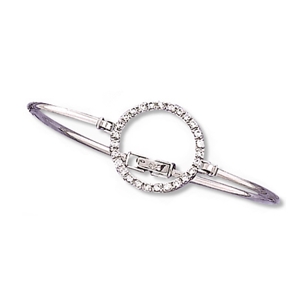 Circle of Life Cubic Zirconia Sterling Bangle